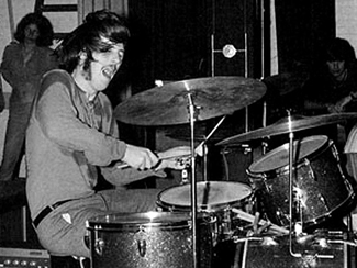 Early Bonham Drums Kit Setup Ludwig Green