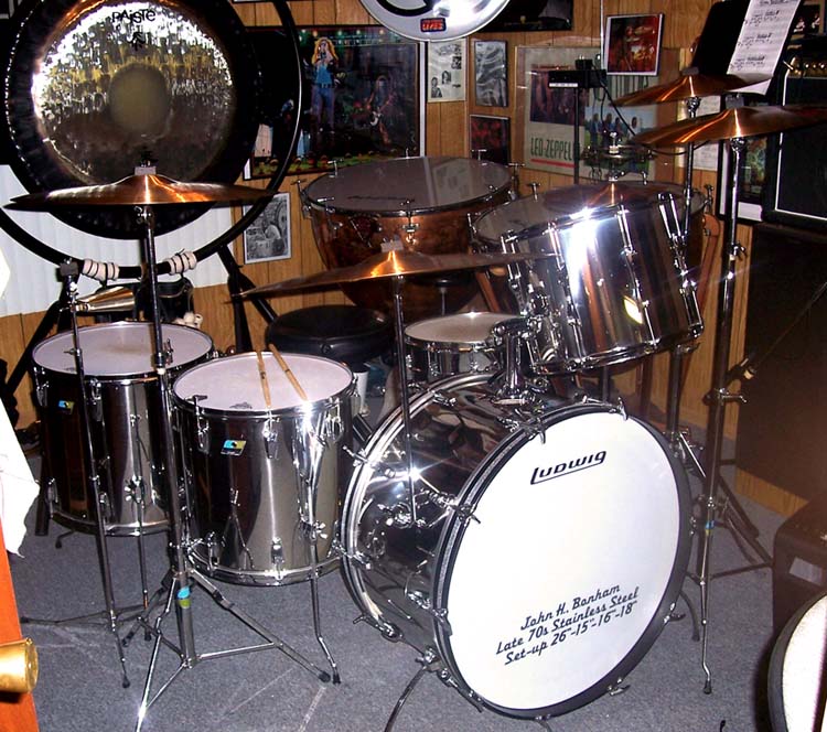 Stainless-Steel-Ludwig-John-Bonham-Drum-Kit-Setup